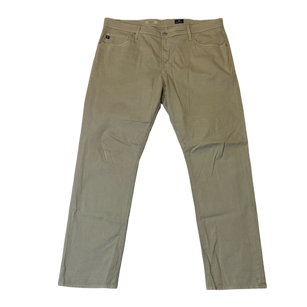 Ag Adriano Goldschmied Slim Straight Jeans in Olive